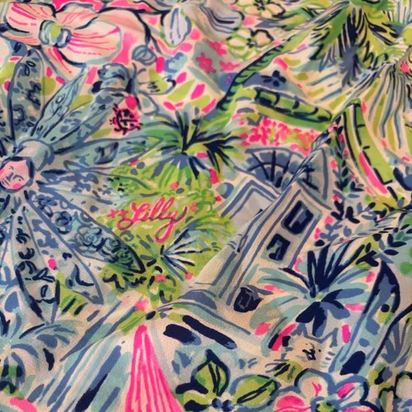 Lilly Pulitzer 100% Silk Floral Print Elsa Blouse Size XXS - Picture 5 of 5